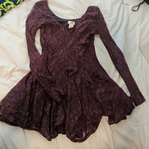 Purple lace dress